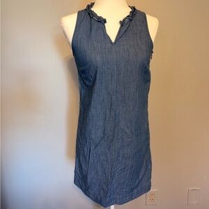 Talbots Petite Light Blue Linen Dress